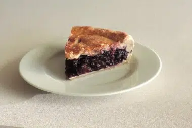 pie with frozen blueberries