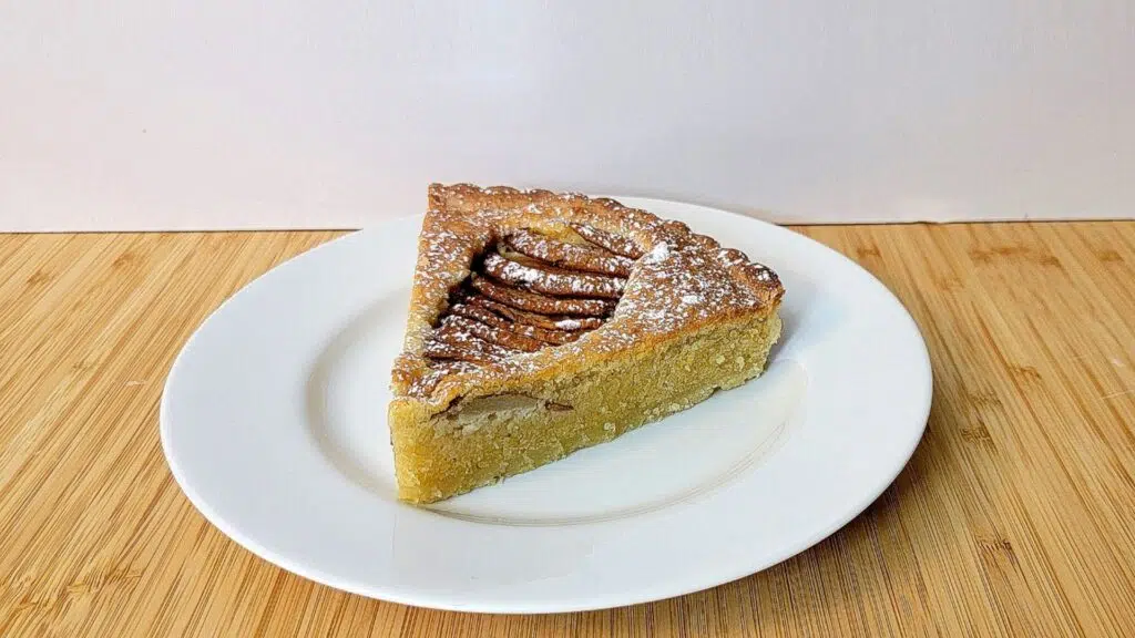 slice of pear tart