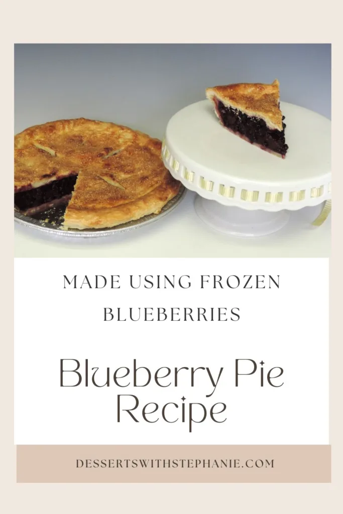 pie made with frozen blueberries for pinterest