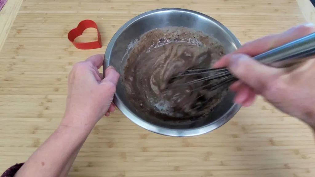mixing with a whisk