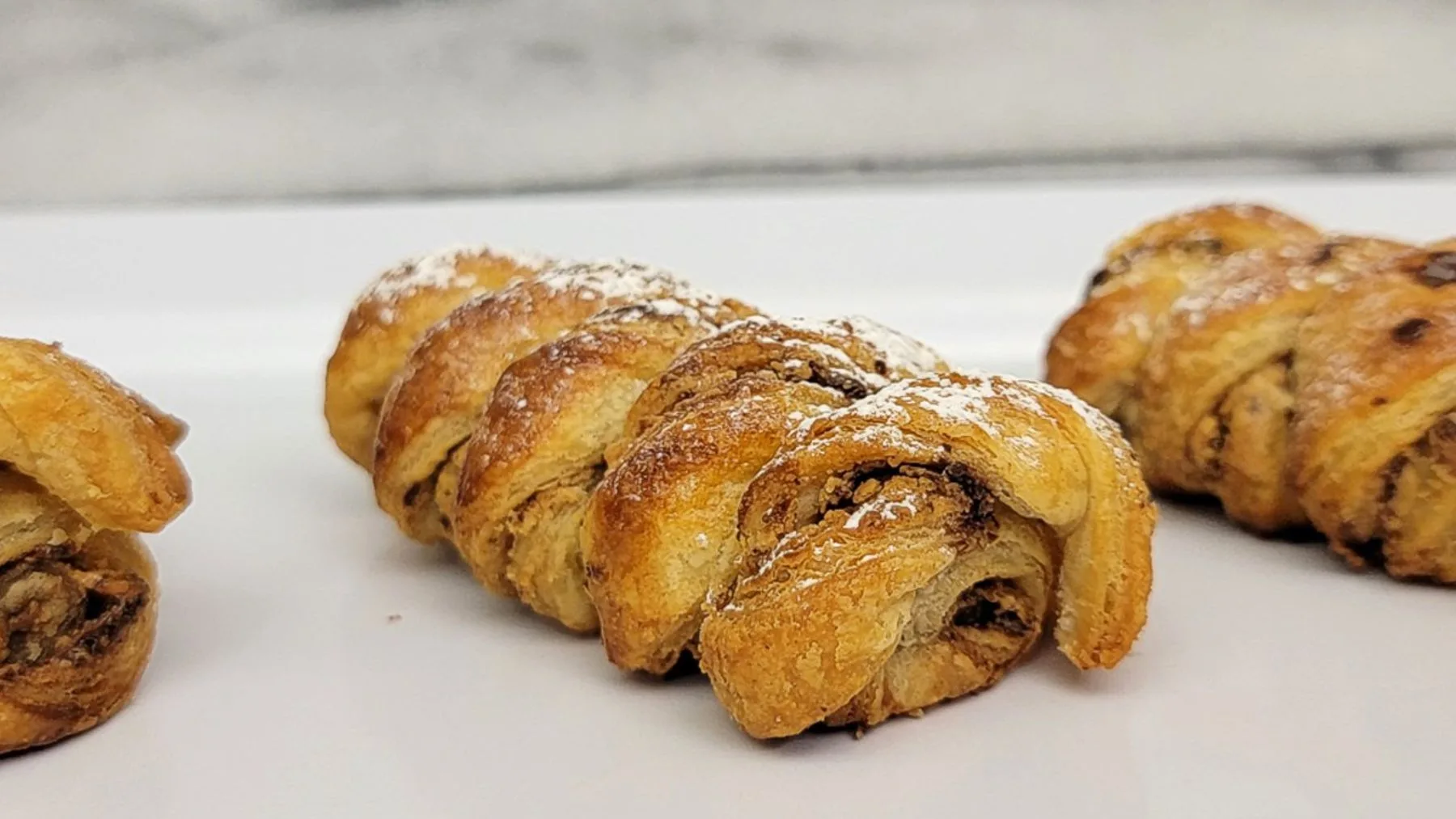 chocolate peanut butter puff pastry twists from dessertswithstephanie.com