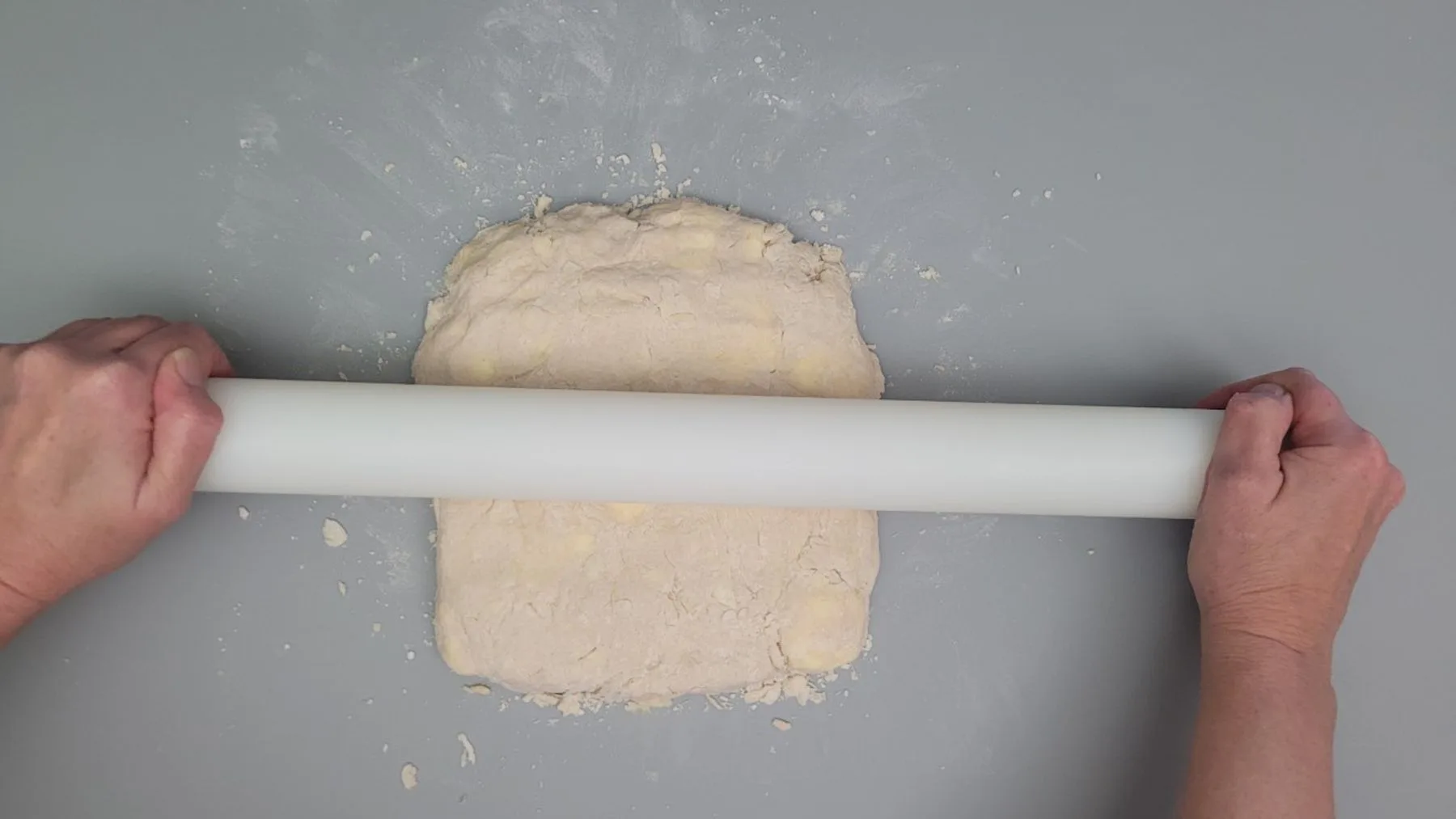 begin rolling quick puff pastry dough