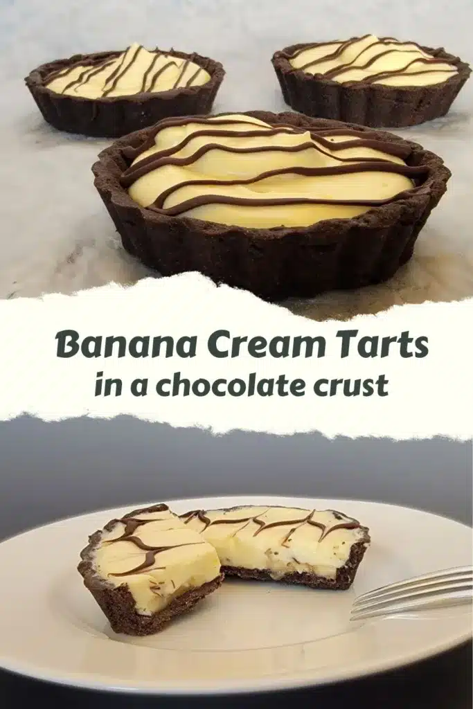 banana cream mini pies for Pinterest