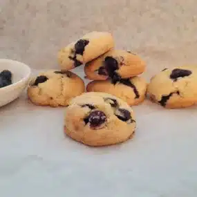 lemon blueberry cookie recipe from dessertswithstephanie.com