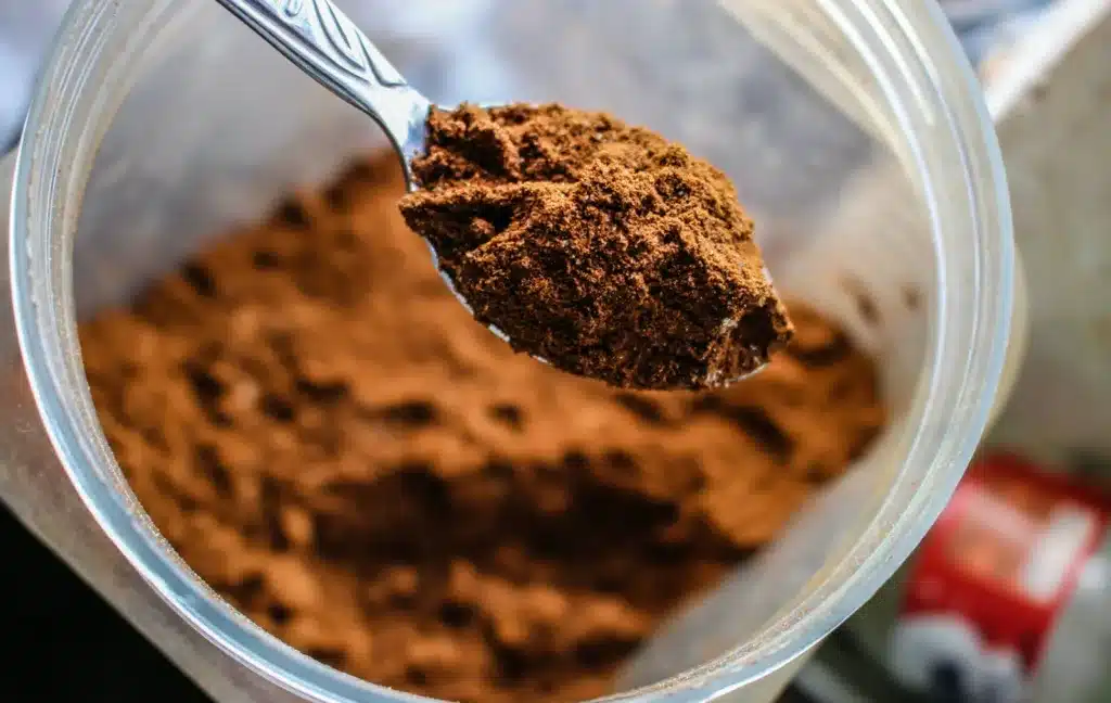 cocoa powder in a jar