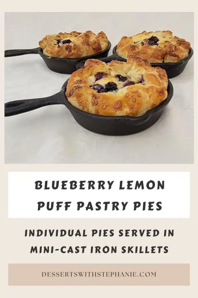 individual blueberry lemon pies for Pinterest