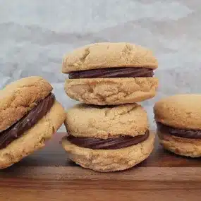 peanut butter chocolate sandwich cookies