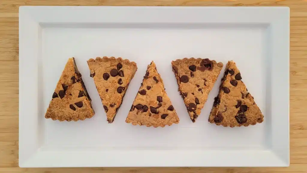 caramel blondie bars on a plate