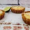 key lime tartlets with a coconut graham cracker crust