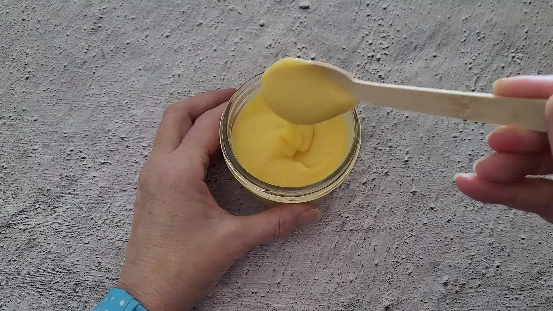 creamy mango curd in mason jar