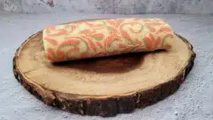 almond cake roll with mango cream