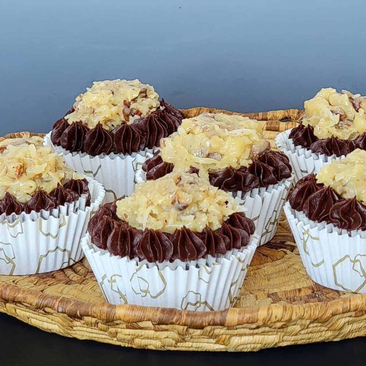 German chocolate cupcakes with fudge icing recipe