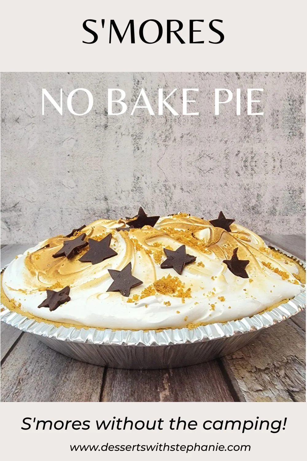 smores pie photo to share on Pinterest