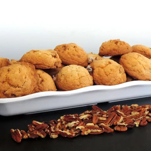 pecan cookies on a platter