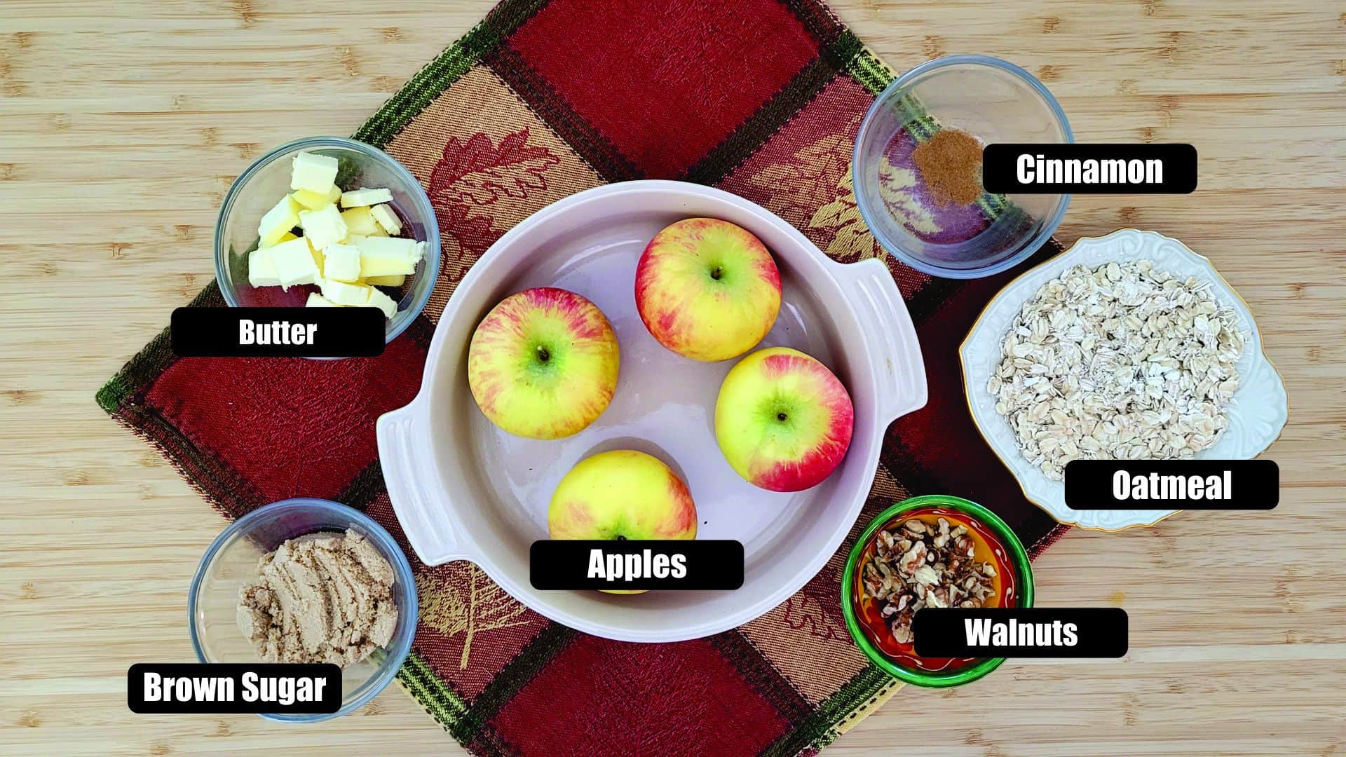ingredients needed to make old fashioned baked apples