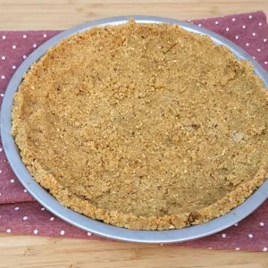 walnut pie crust in pan