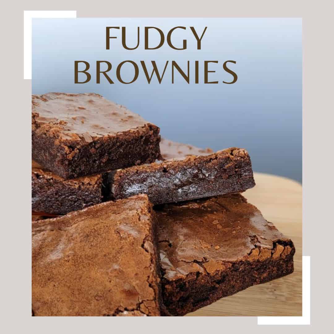 cut brownies and text