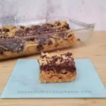 Frito fruckie slice with glass pan in background