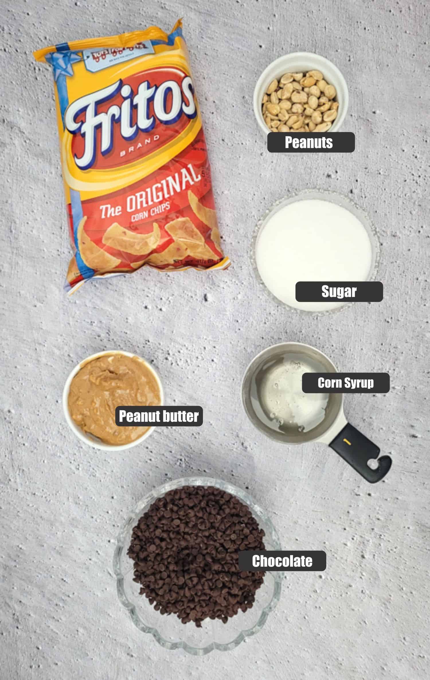 ingredients to make Frito Fruckie bars