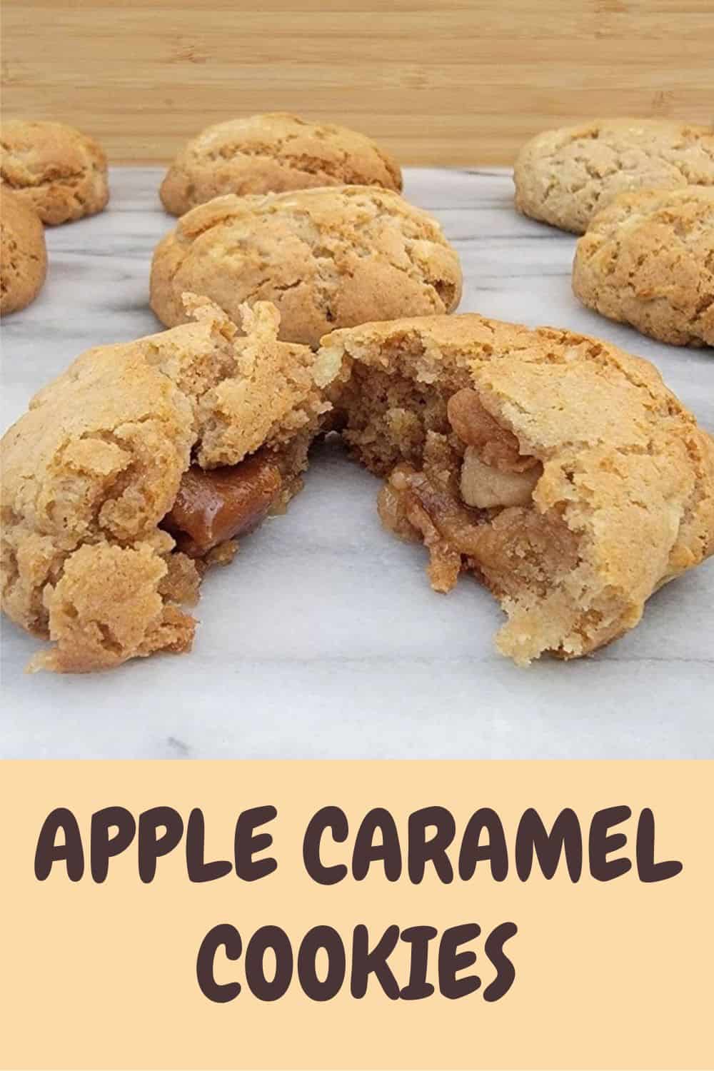 caramel filled apple cookies