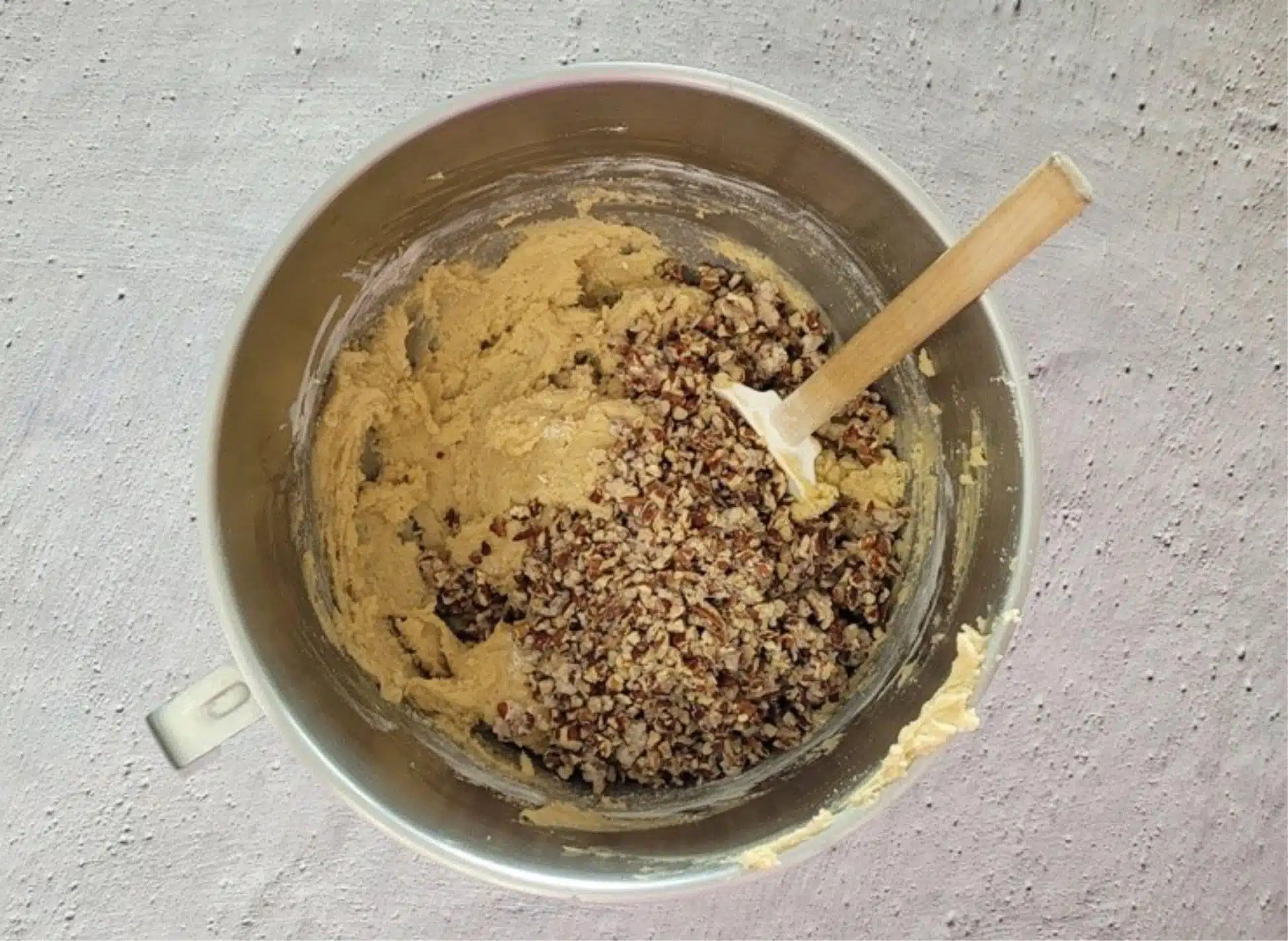 stir nuts into pecan praline cookie dough