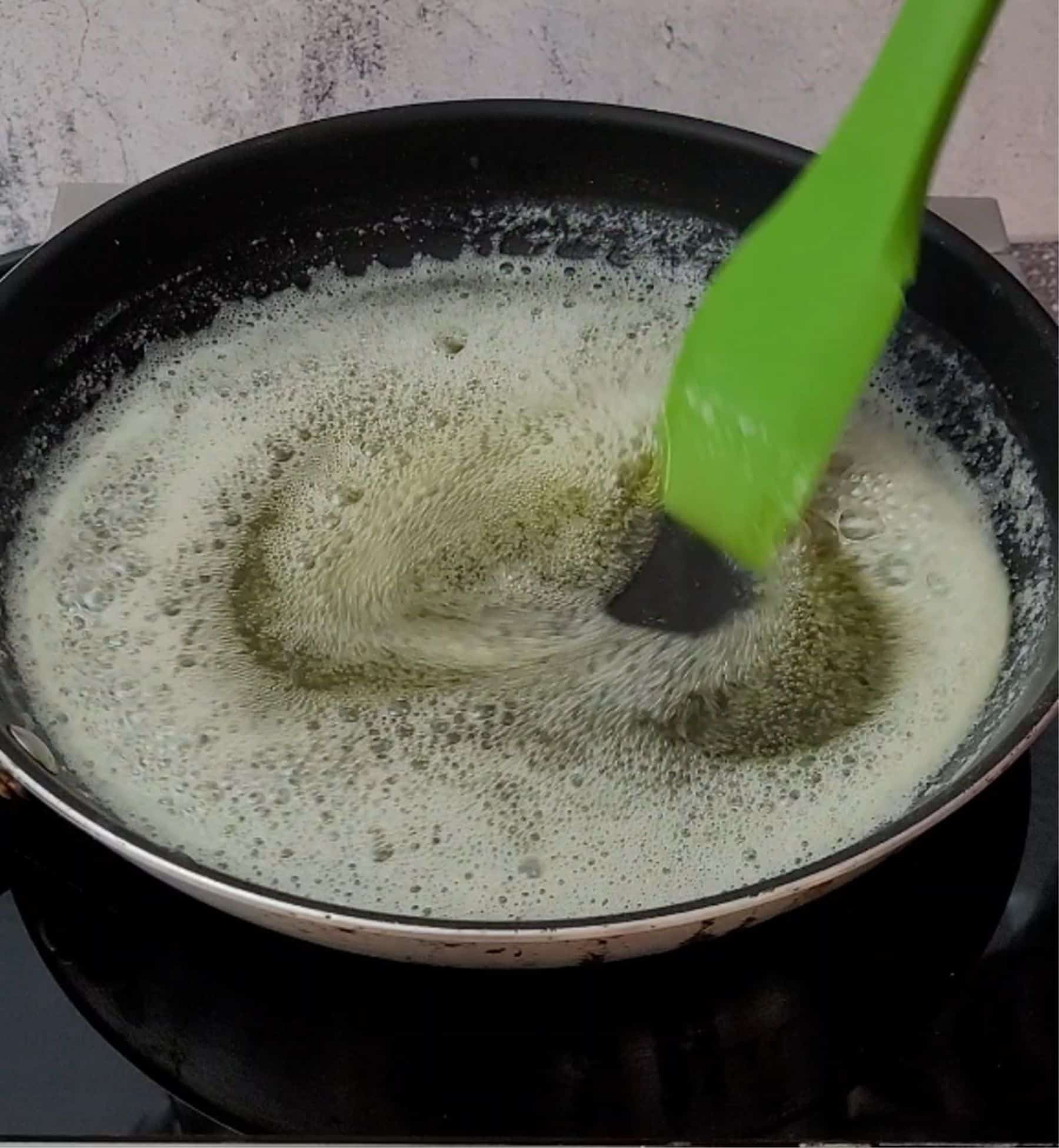 last step in browning butter over stovetop