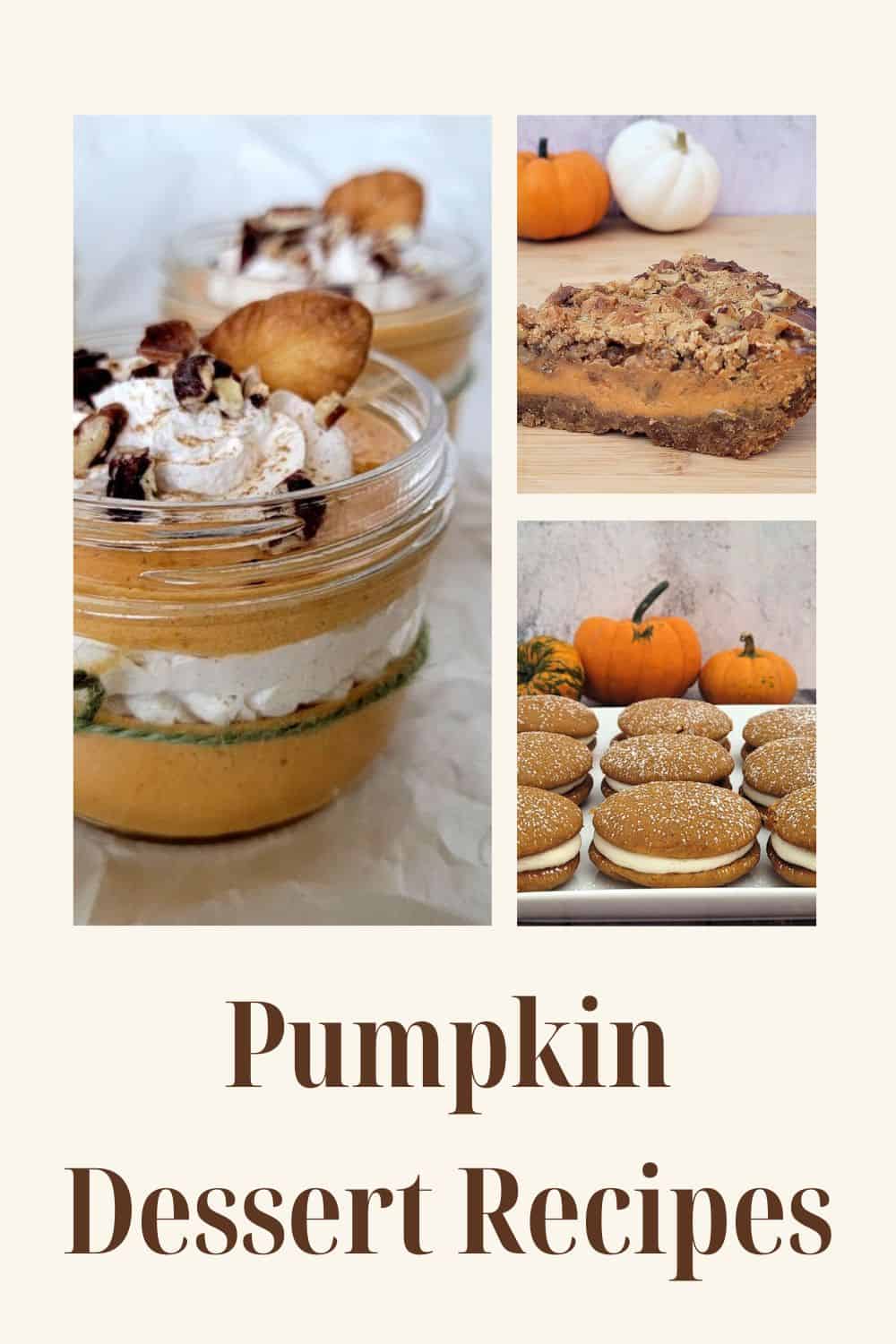 photo of various pumpkin dessert ideas for Thanksgiving 2024