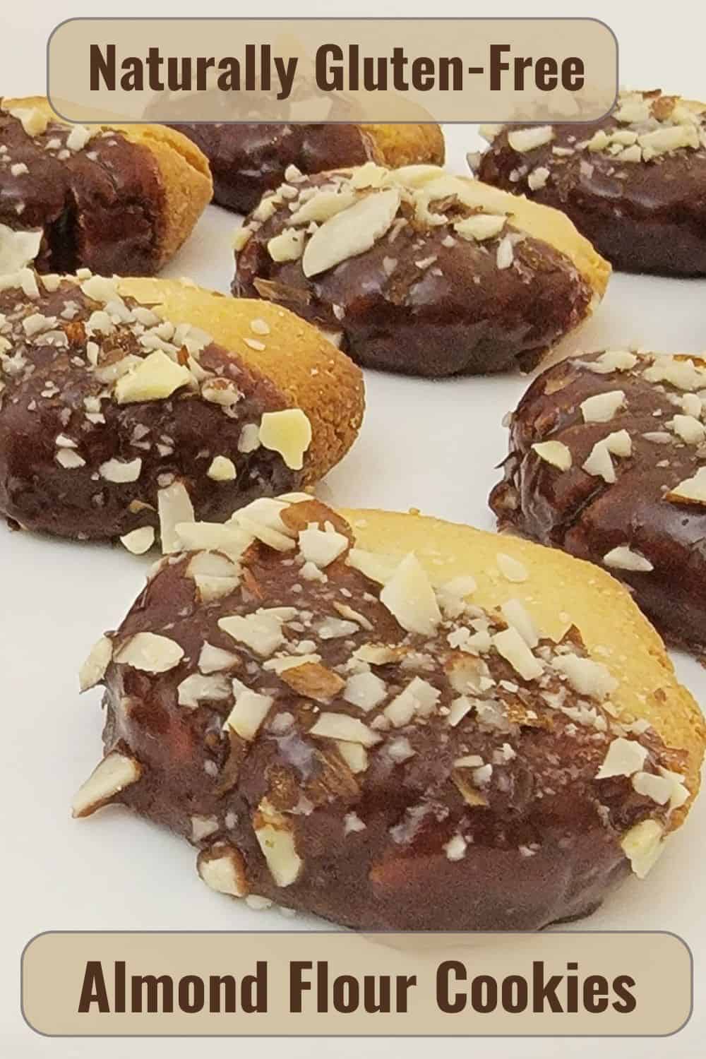 close up image of cookies made with almond flour