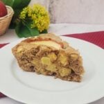 slice of a GF apple cake on a plate