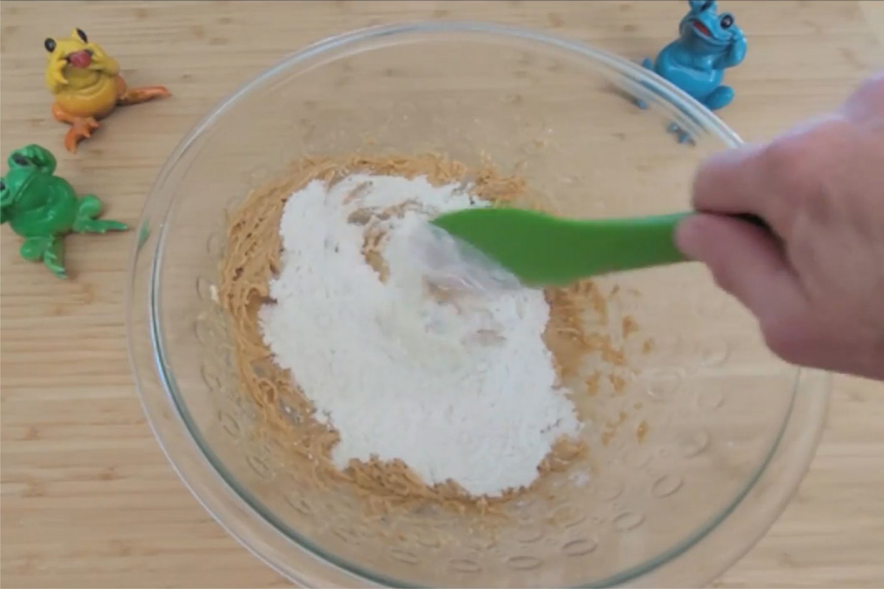 dry ingredients added to mixing bowl