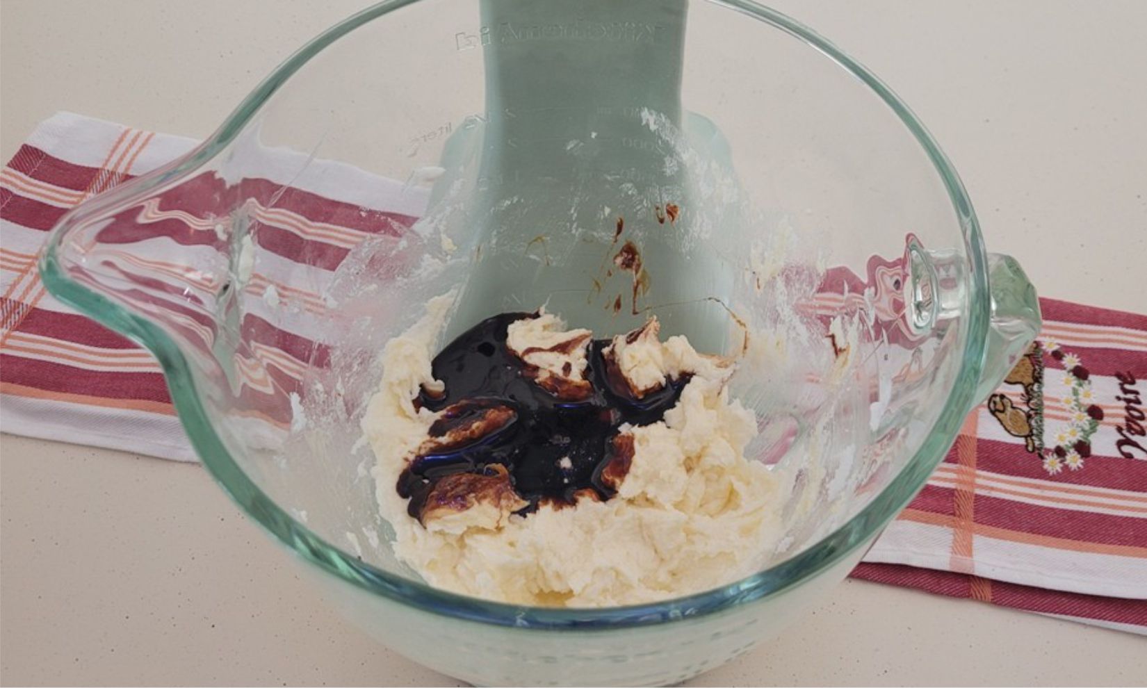 molasses added to mixing bowl to make crispy gluten free ginger cookies