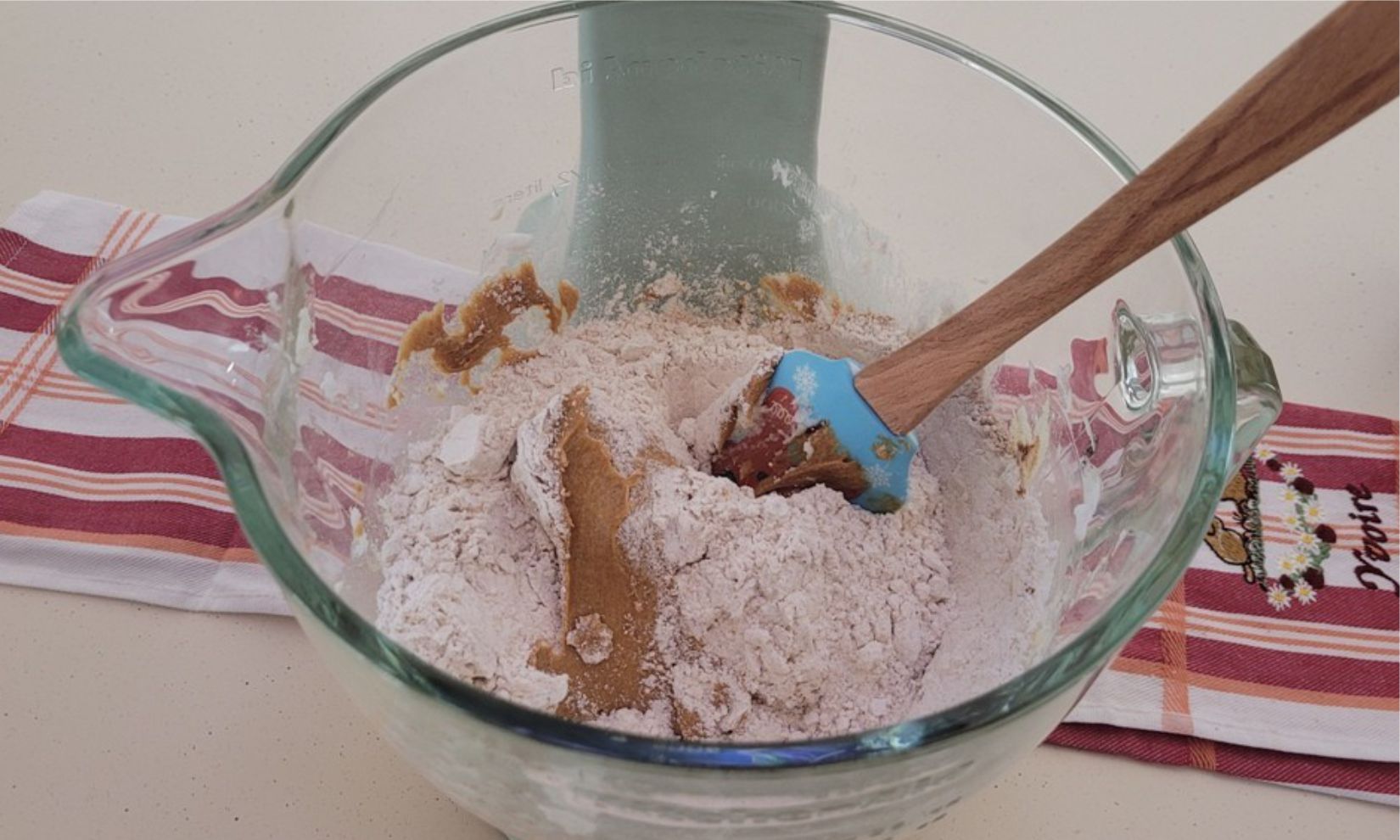 dry ingredients added mixing bowl to make gluten free ginger cookie recipe