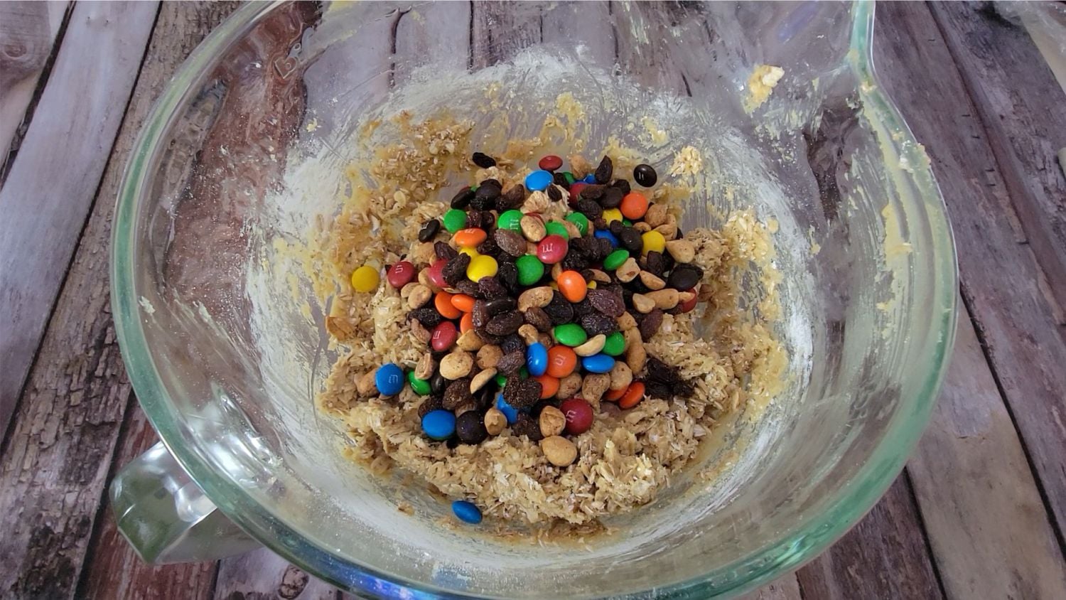 GORP mix added to cookie dough